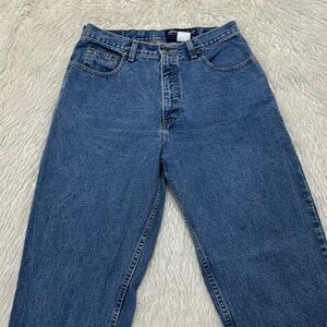 Vintage Eddie Bauer blue denim distressed loose fit moms denim jeans siz…